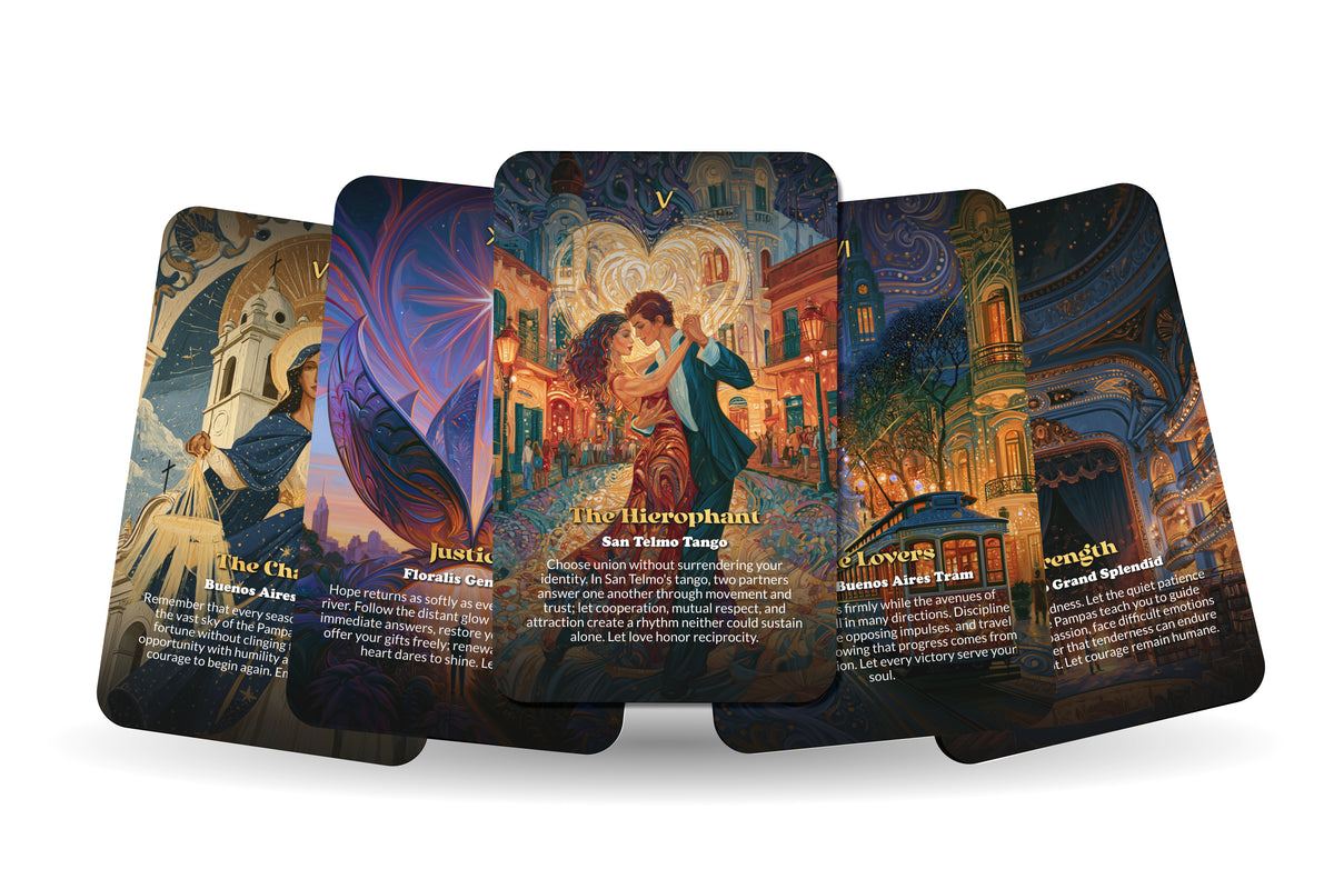The Tarot of Buenos Aires – A Tango Spirit Tarot Deck – 22 Tarot Cards – Passion, Rhythm, and Argentine Soul