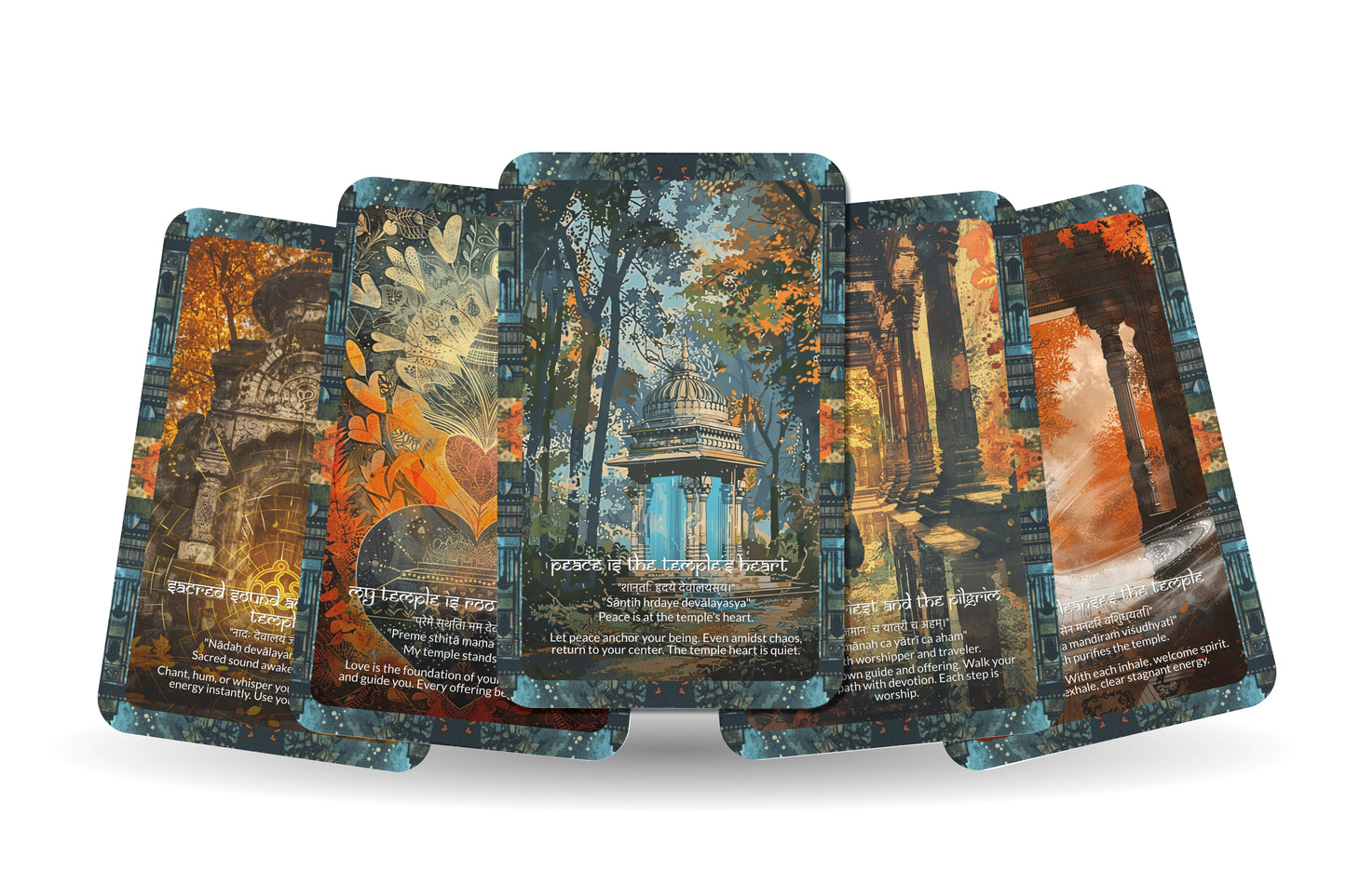 Temple Mantra – A Sacred Space Oracle Deck – 22 Oracle Cards – Dwelling in Divine Presence