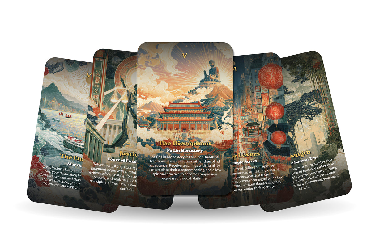 The Tarot of Hong Kong – A Dragon City Tarot Deck – 22 Tarot Cards – Eastern Wisdom and Harbour Energy