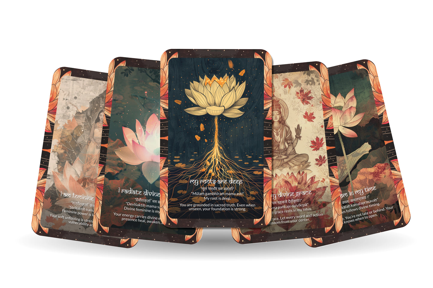 Lotus Mantra – A Spiritual Growth Oracle Deck – 22 Oracle Cards – Rising Through Sacred Mud