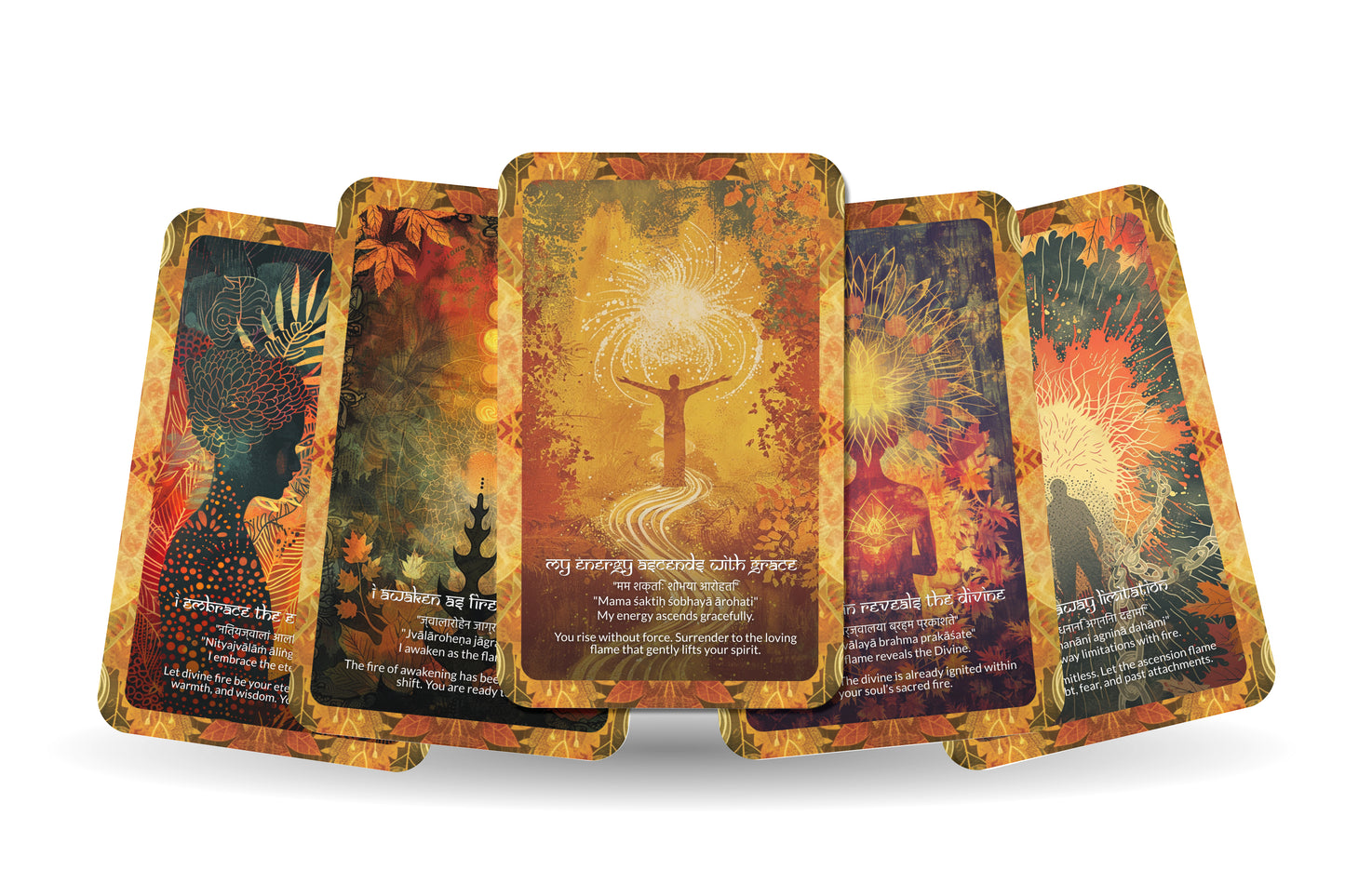 Ascension Flame Mantra – A Soul Light Oracle Deck – 22 Oracle Cards – Igniting the Fire of Awakening