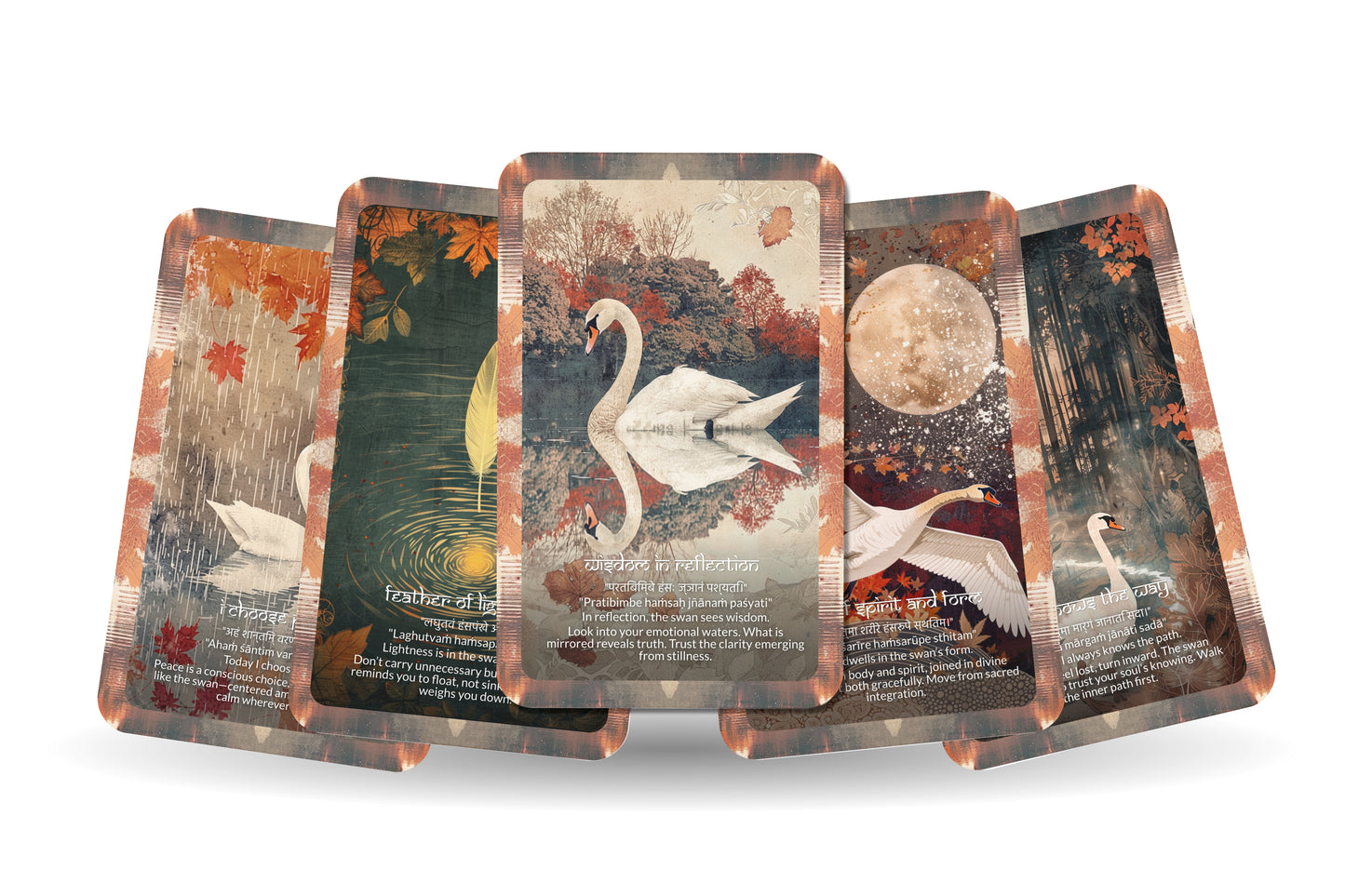 Swan Grace Mantra – A Beauty & Balance Oracle Deck – 22 Oracle Cards – Moving in Sacred Elegance