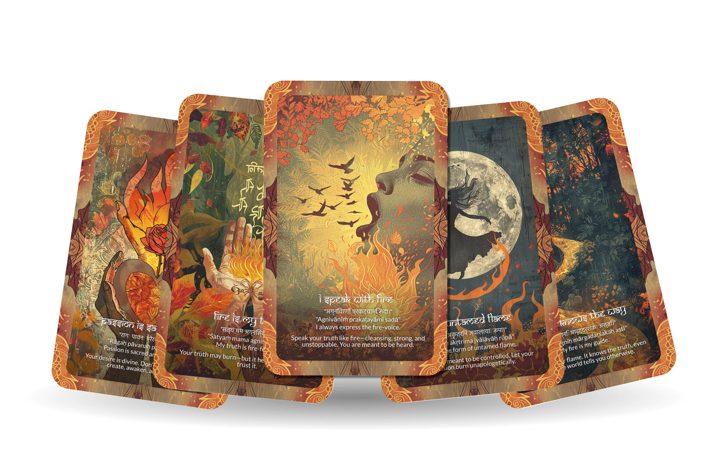 Shakti Fire Mantra – A Feminine Power Oracle Deck – 22 Oracle Cards – Igniting the Sacred Force