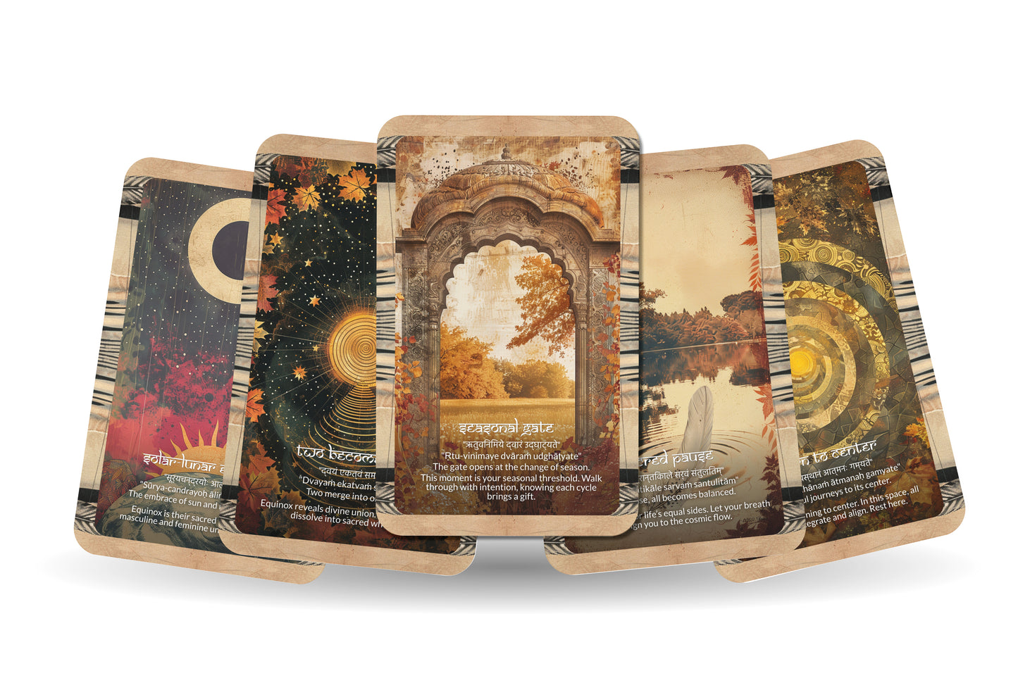 Equinox Mantra – A Balance and Transition Oracle Deck – 22 Oracle Cards – Aligning Light and Dark