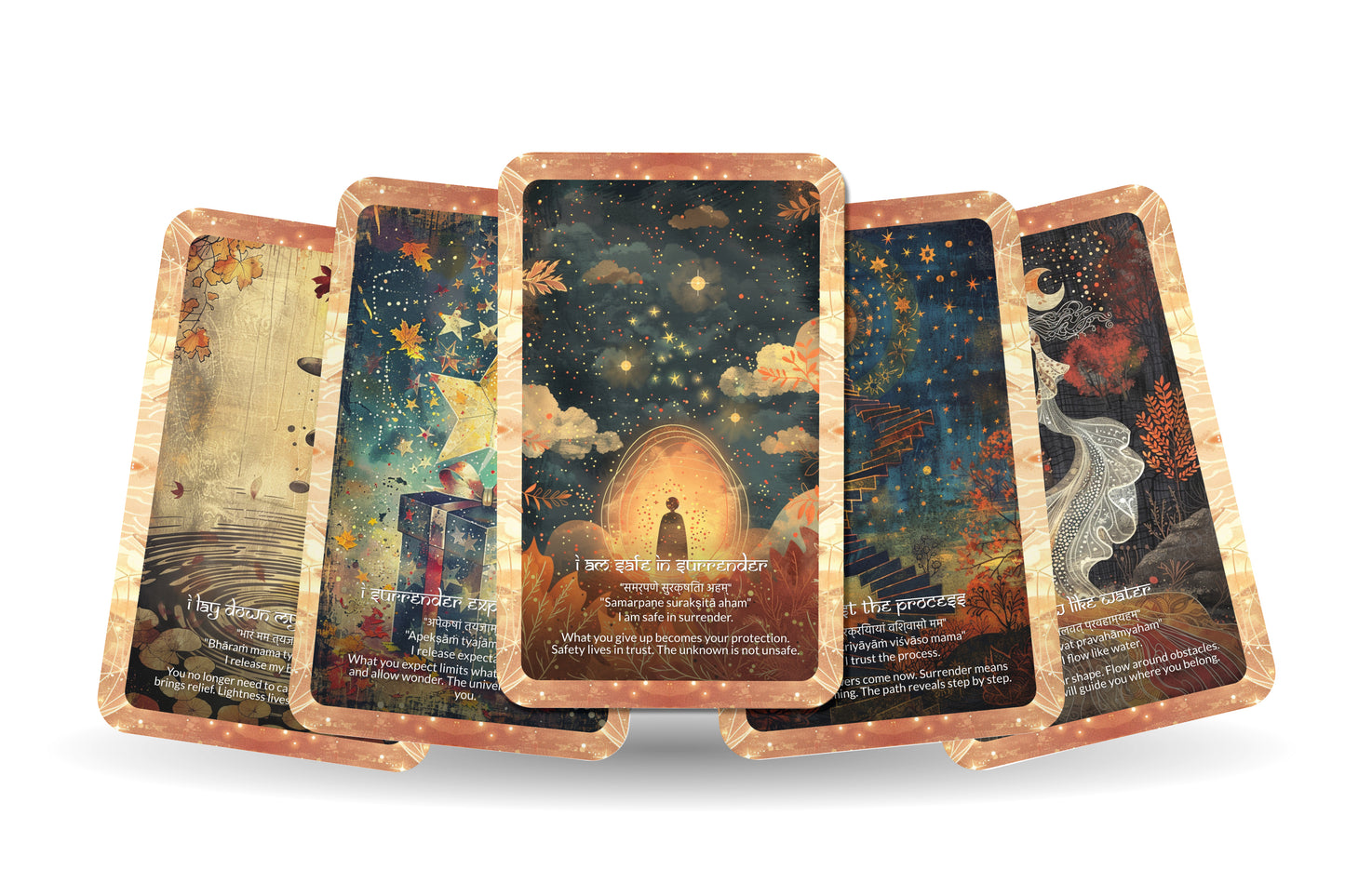Surrender Mantra – A Trust Oracle Deck – 22 Oracle Cards – Letting Go to Receive More