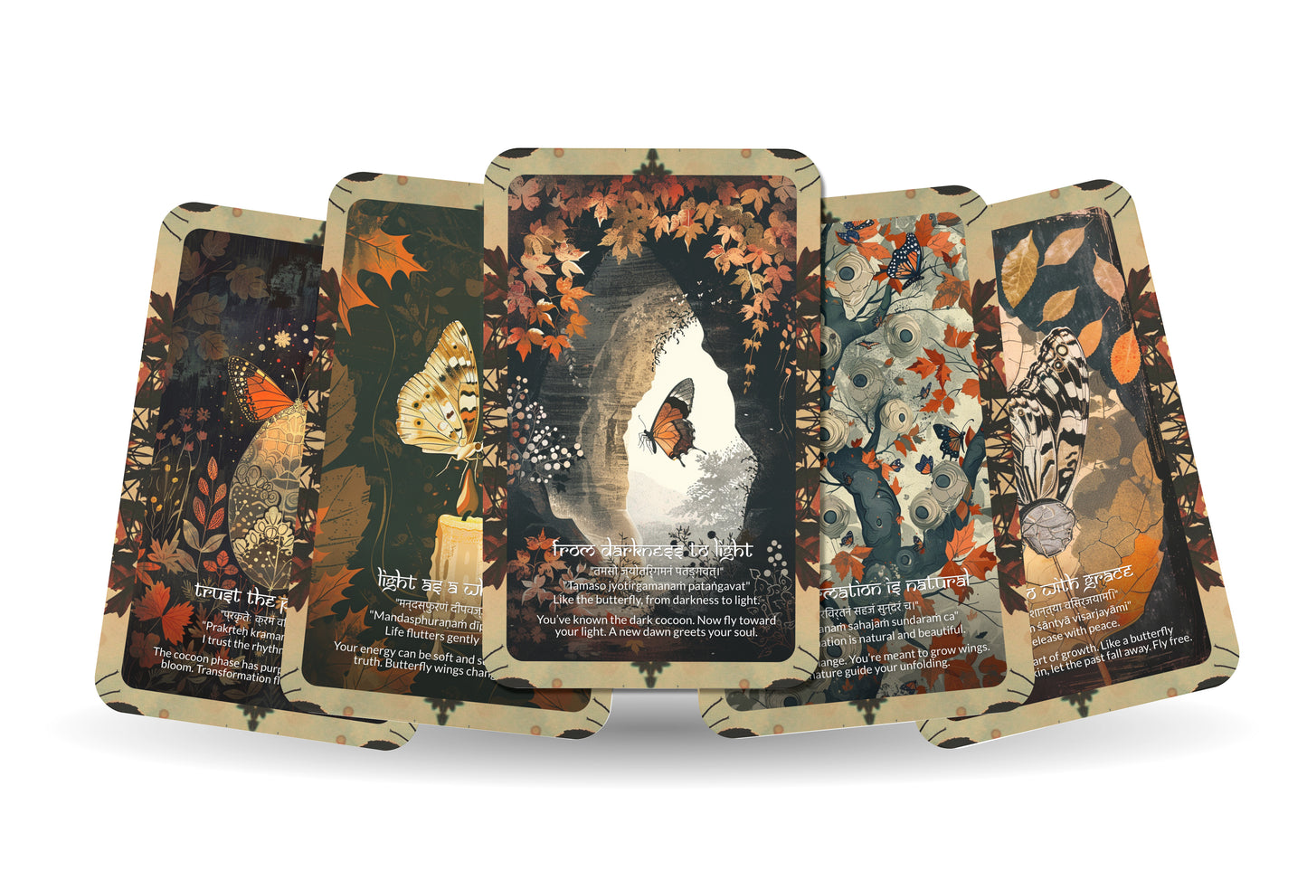 Butterfly Mantra – A Transformation Oracle Deck – 22 Oracle Cards – Metamorphosis of the Soul