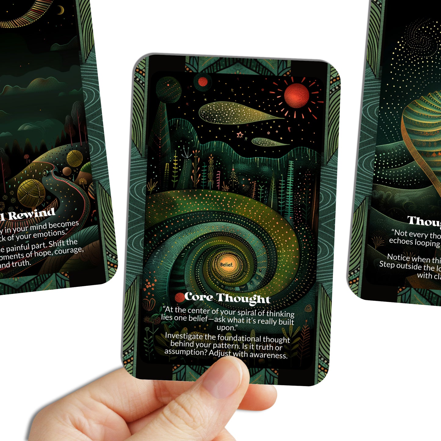 Echoes of the Mind – An Introspective Oracle Deck – 22 Oracle Cards – Follow the Trail of Unspoken Thoughts