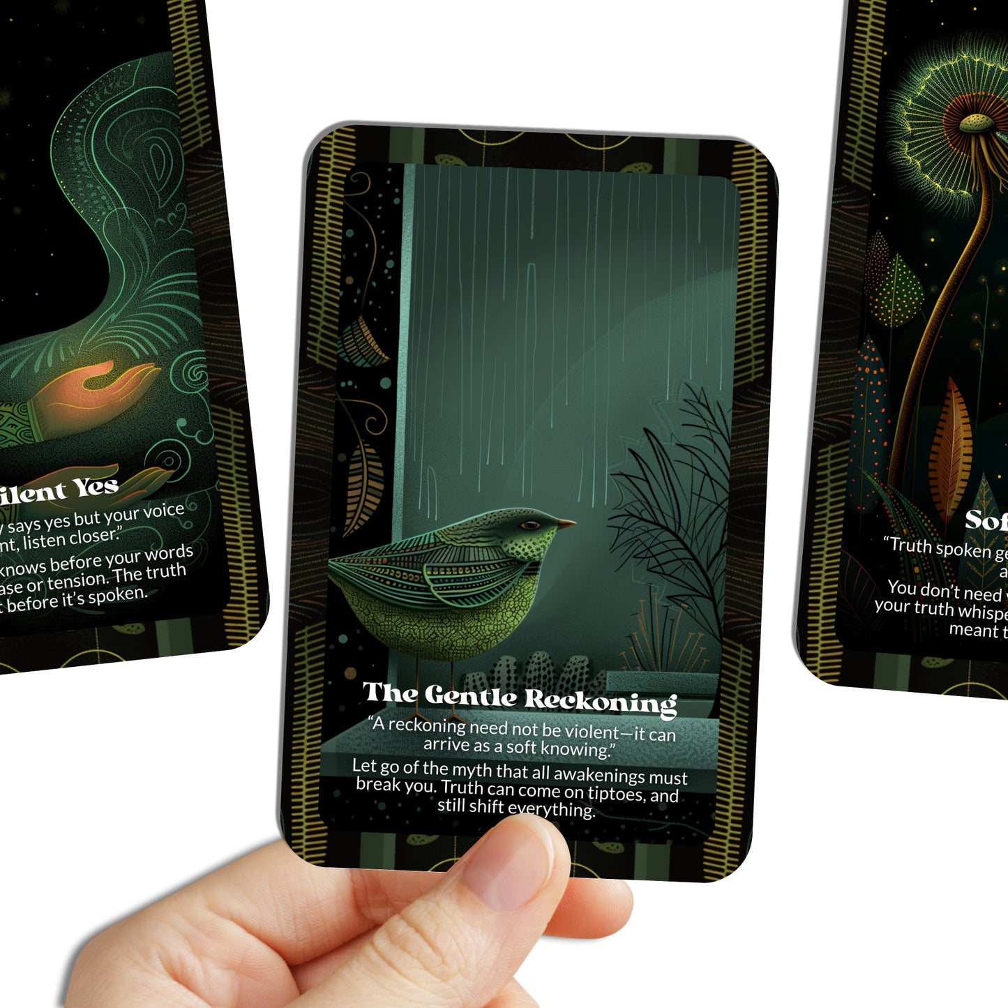 The Gentle Reckoning – A Quiet Truths Oracle Deck – 22 Oracle Cards – Softly Meeting What Must Be Faced