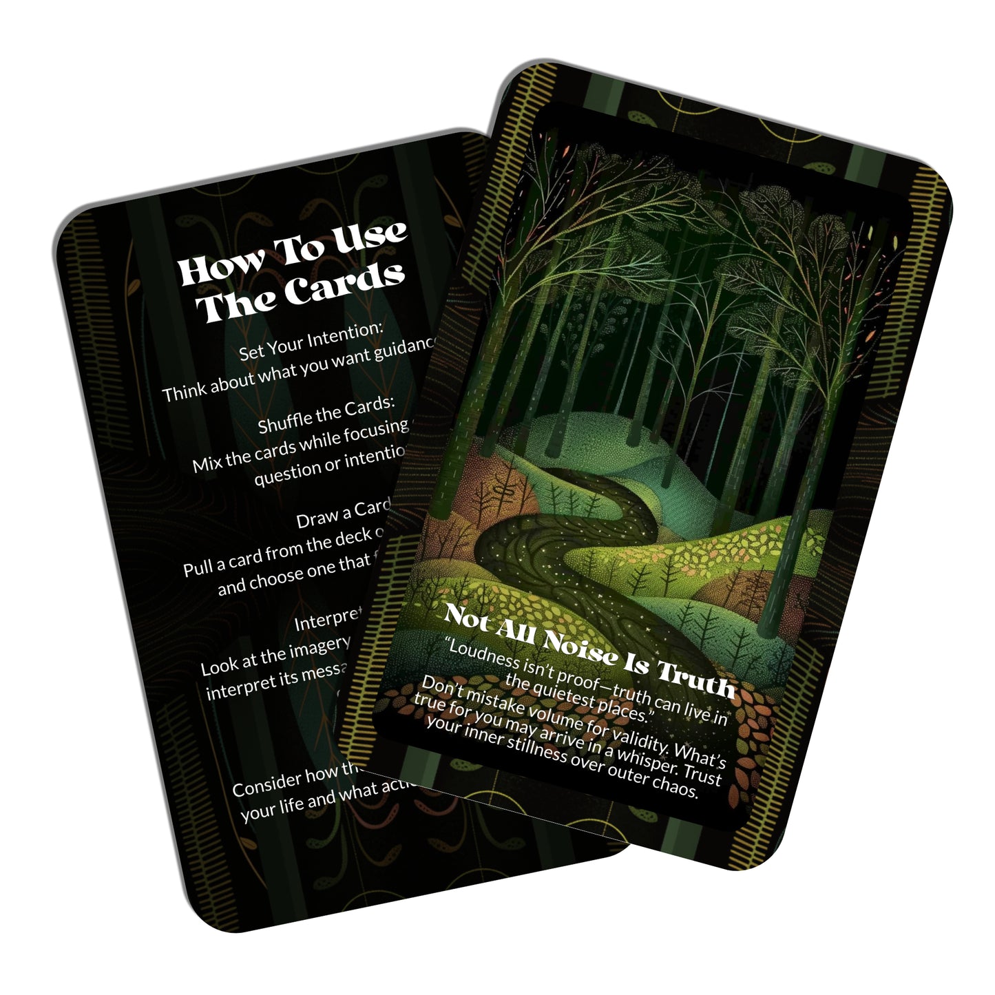 The Gentle Reckoning – A Quiet Truths Oracle Deck – 22 Oracle Cards – Softly Meeting What Must Be Faced