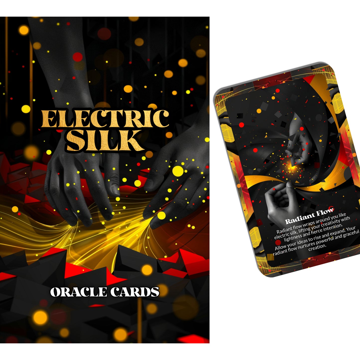 Electric Silk – A Creative Flow Oracle Deck – 22 Oracle Cards – Soft Power in Charged Motion
