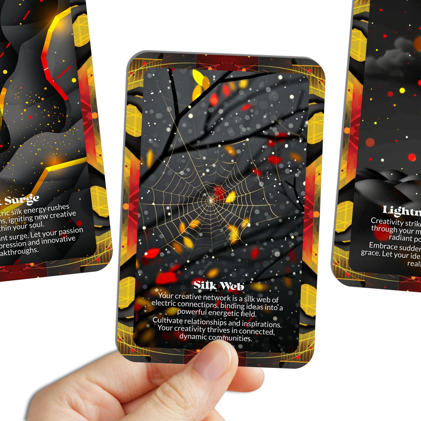 Electric Silk – A Creative Flow Oracle Deck – 22 Oracle Cards – Soft Power in Charged Motion