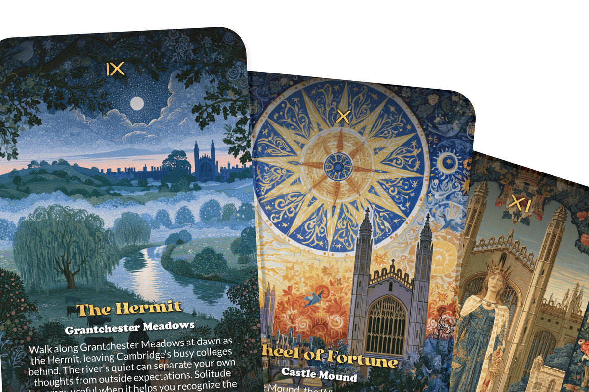 The Tarot of Cambridge – An Academic Wisdom Tarot Deck – 22 Tarot Cards – Ancient Colleges and Intellectual Discovery