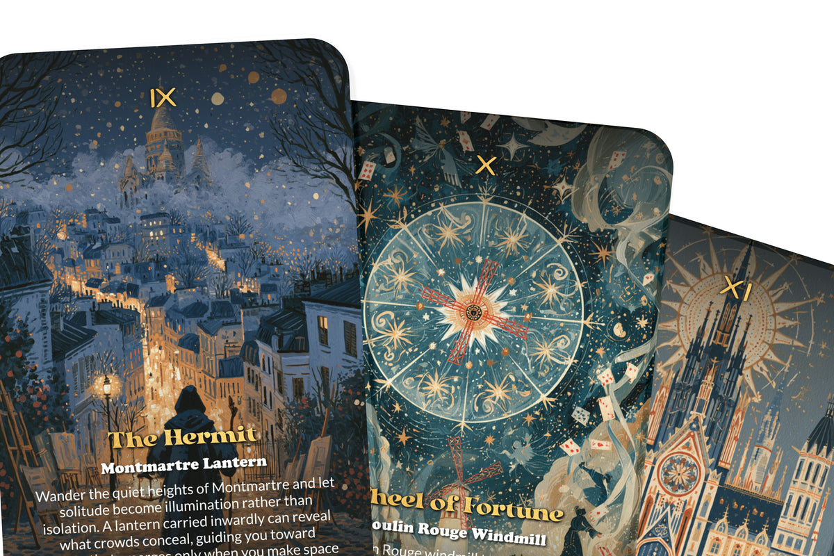 The Tarot of Paris – A French Mysticism Tarot Deck – 22 Tarot Cards – Art, Romance, and the Spirit of the Seine
