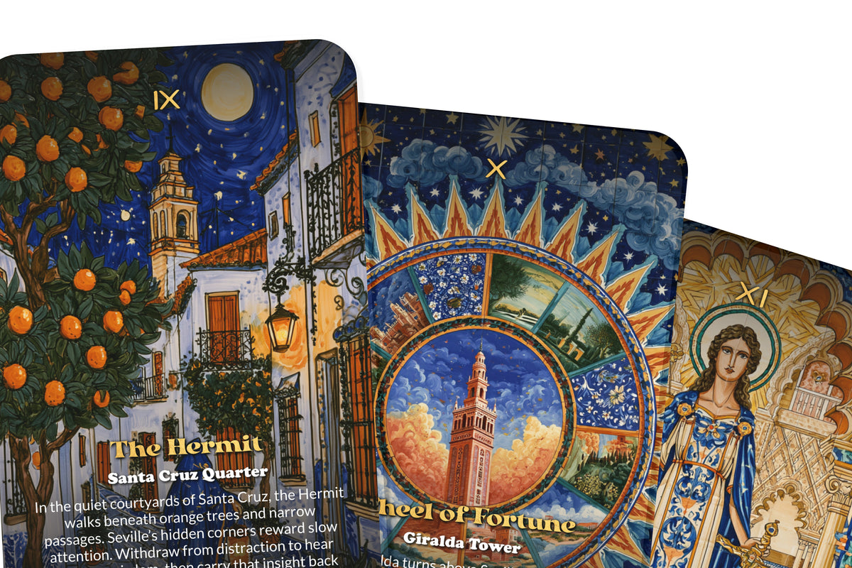 The Tarot of Seville – An Andalusian Spirit Tarot Deck – 22 Tarot Cards – Flamenco, Moorish Heritage, and Passion