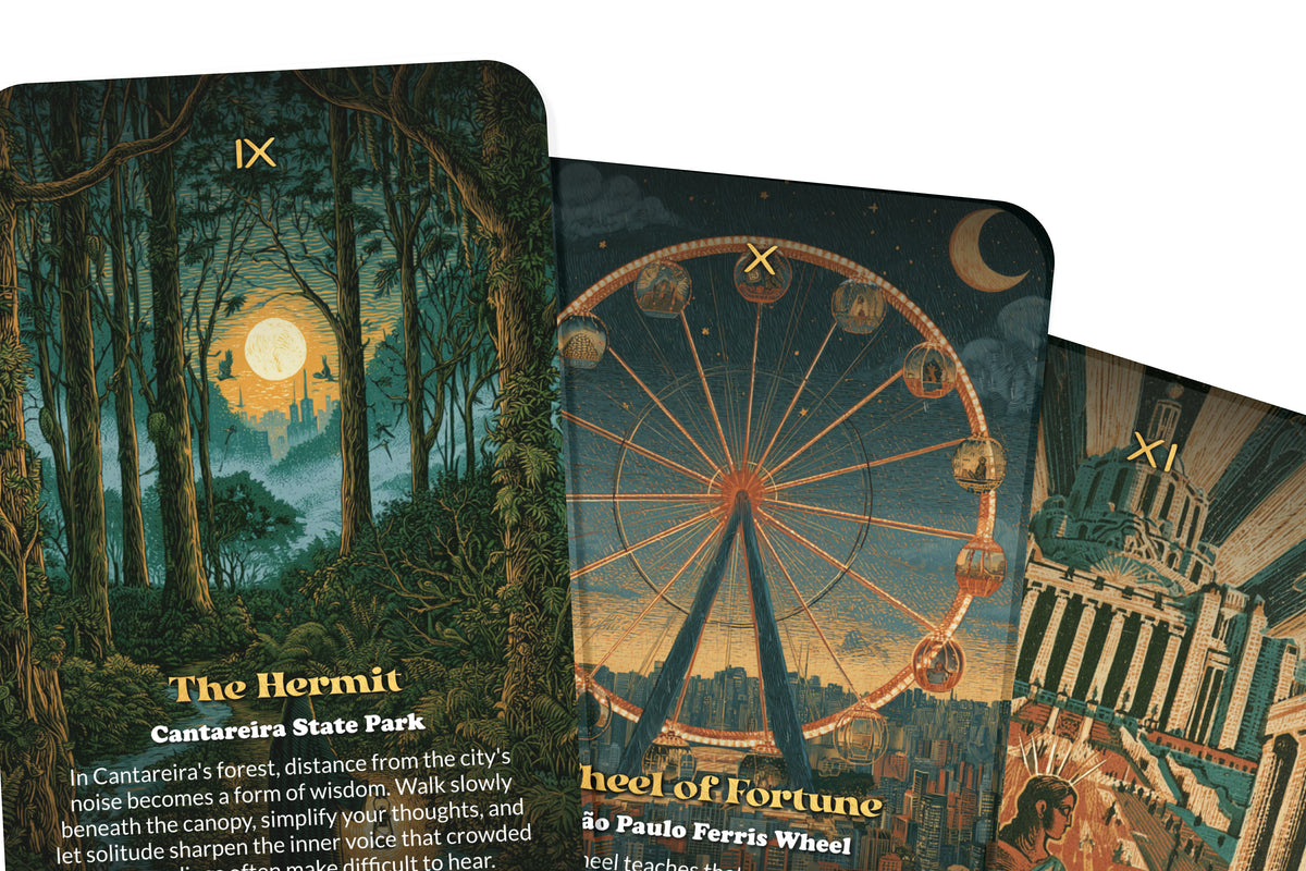 The Tarot of São Paulo – A Brazilian Cultural Tarot Deck – 22 Tarot Cards – Urban Energy, Art, and Diverse Traditions