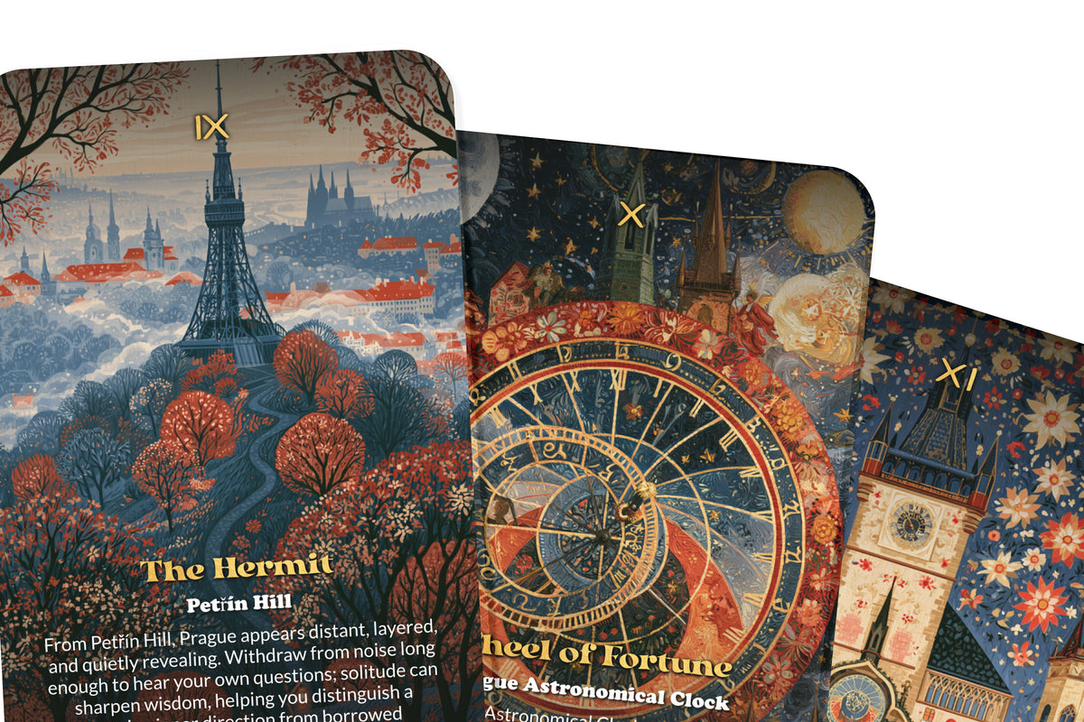 The Tarot of Prague – A Bohemian Mysteries Tarot Deck – 22 Tarot Cards – Gothic Legends and Alchemical Wisdom