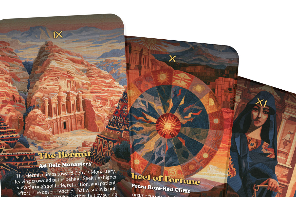 The Tarot of Petra – An Ancient Nabataean Tarot Deck – 22 Tarot Cards – Rose-City Mysteries of the Desert