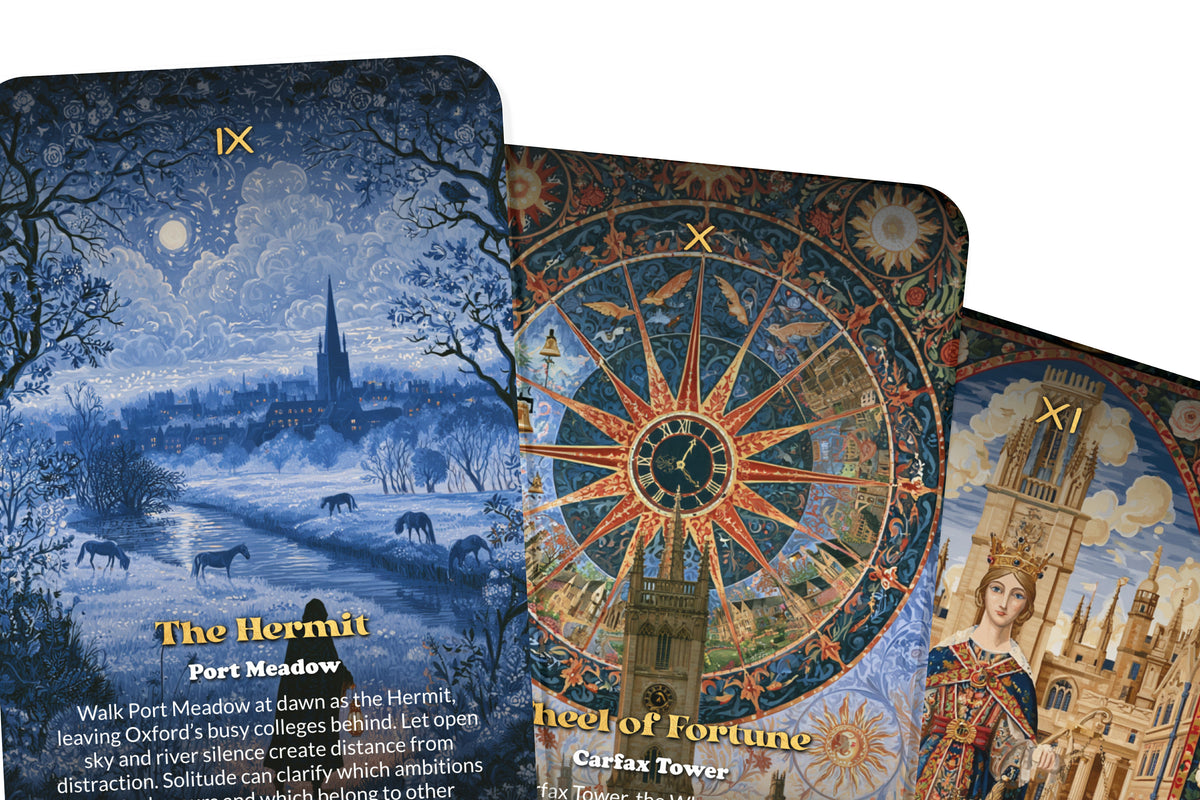 The Tarot of Oxford – An English Scholarly Tarot Deck – 22 Tarot Cards – Ancient Colleges and Timeless Wisdom