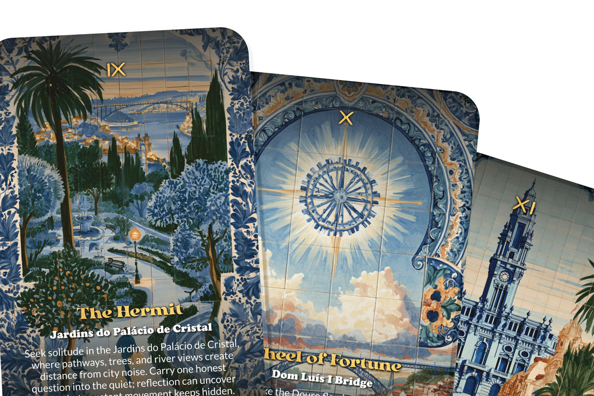The Tarot of Porto – A Portuguese River Tarot Deck – 22 Tarot Cards – Douro Waters and Northern Heritage