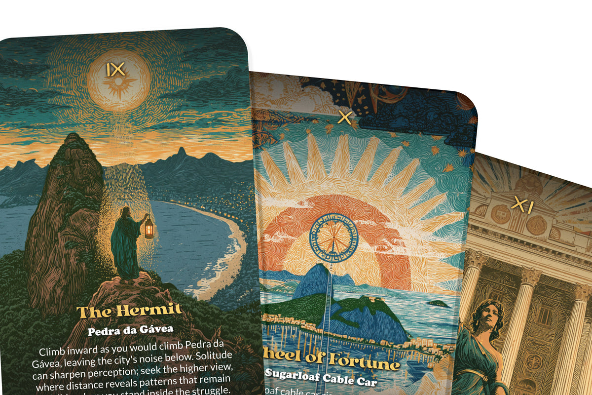 The Tarot of Rio de Janeiro – A Brazilian Carnival Tarot Deck – 22 Tarot Cards – Mountains, Music, and Ocean Spirit