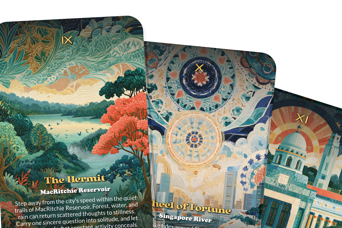 The Tarot of Singapore – A Tropical Asian Tarot Deck – 22 Tarot Cards – Gardens, Temples, and Maritime Heritage