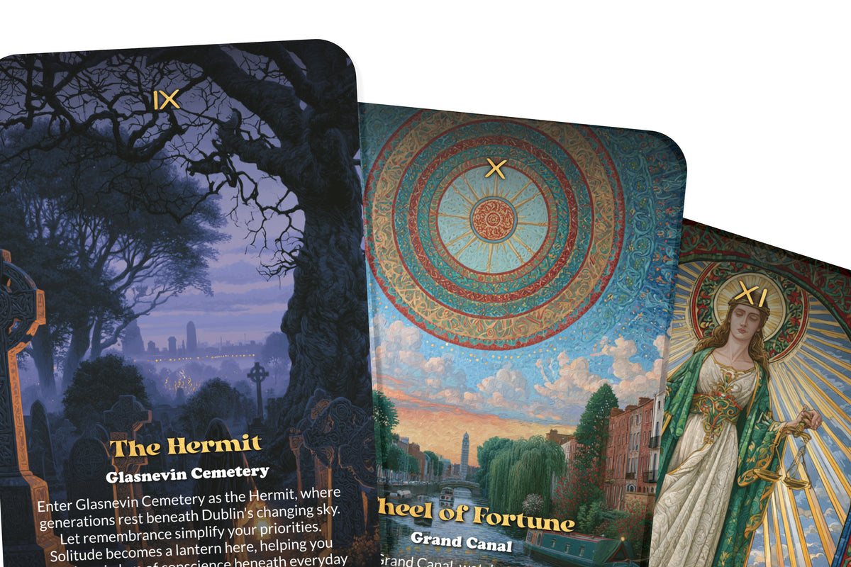 The Tarot of Dublin – A Celtic Spirit Tarot Deck – 22 Tarot Cards – Legends, Literature, and Emerald Isle Mysticism