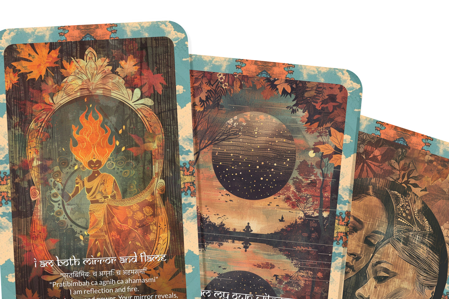 Mirror Mantra – A Reflection Oracle Deck – 22 Oracle Cards – Seeing the Self in All Things