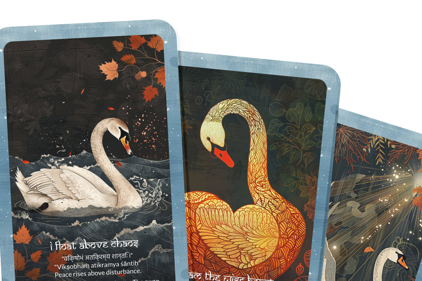 Swan Mantra – A Soul Serenity Oracle Deck – 22 Oracle Cards – Poise, Purity, and Peace