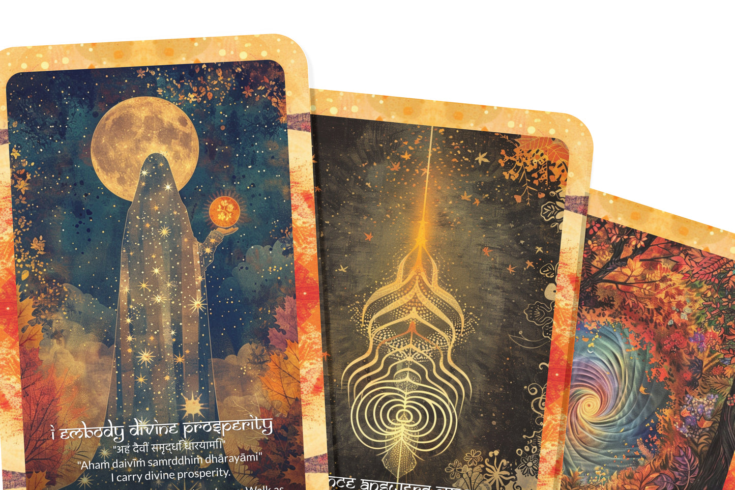 Abundance Mantra – A Prosperity Path Oracle Deck – 22 Oracle Cards – Manifesting the Flow of Wealth