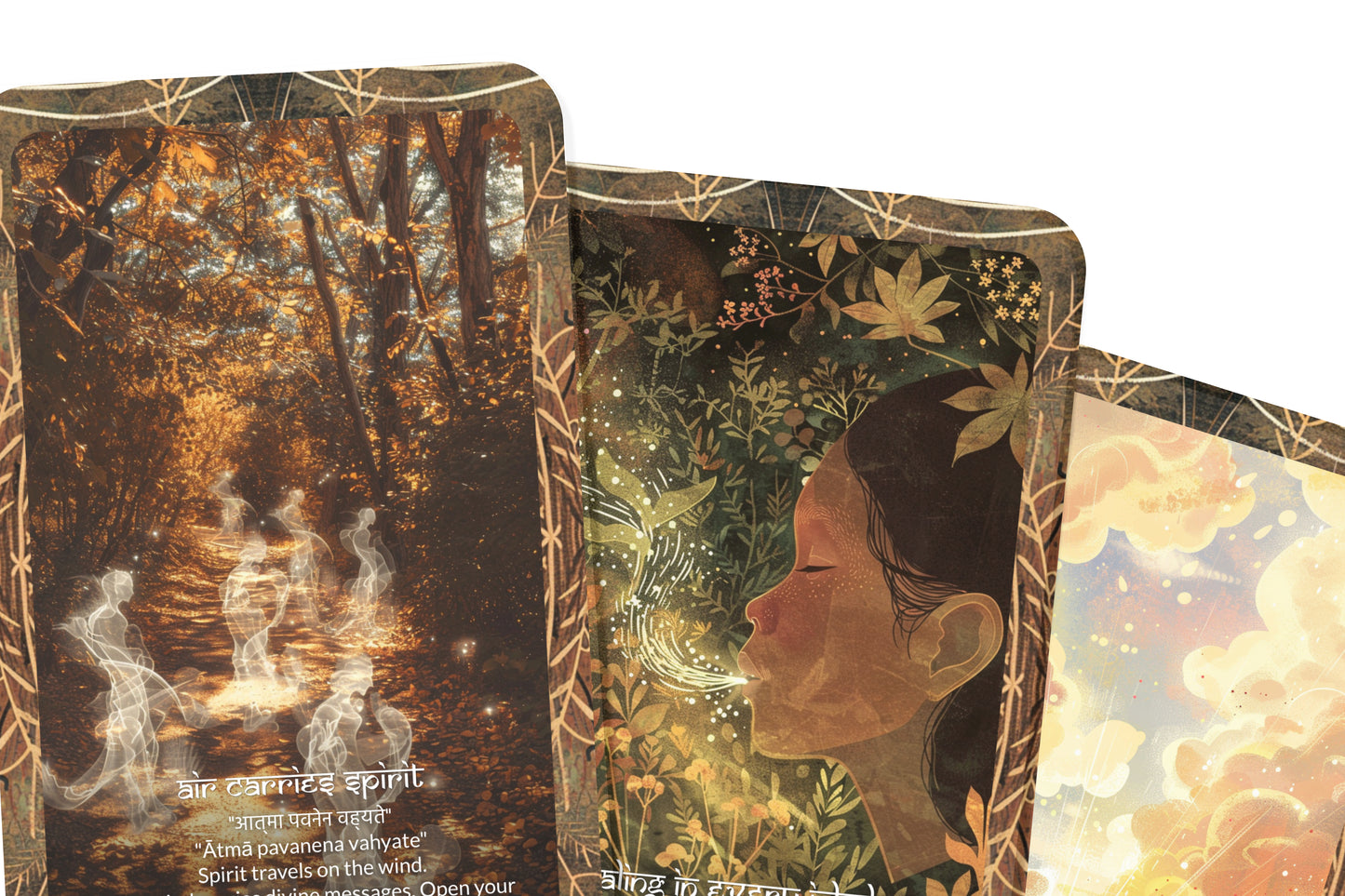 Breath of Nature Mantra – An Elemental Flow Oracle Deck – 22 Oracle Cards – Life Force of Earth and Air