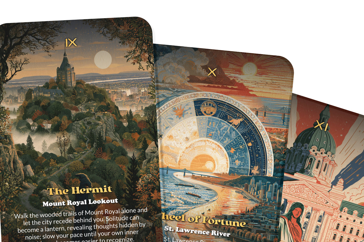 The Tarot of Montreal – A French Canadian Tarot Deck – 22 Tarot Cards – Heritage, Art, and Northern Spirit