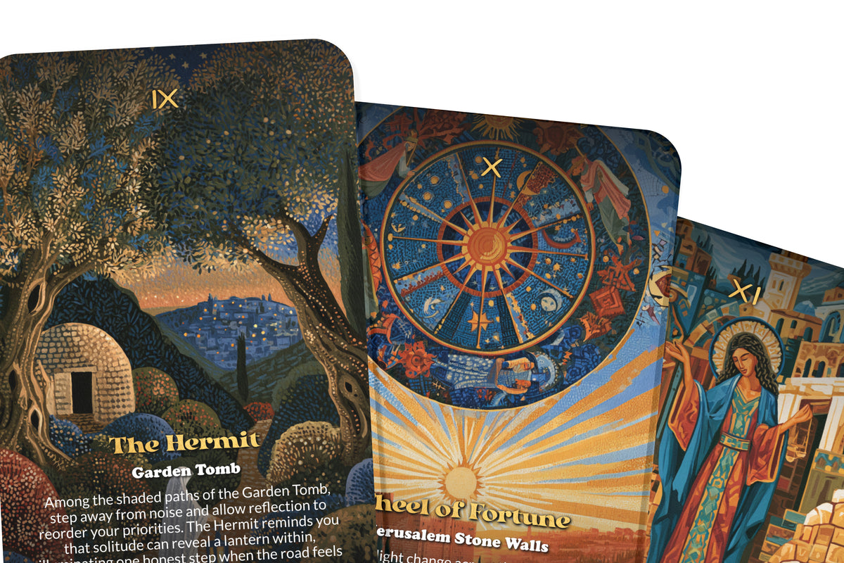 The Tarot of Jerusalem – A Sacred City Tarot Deck – 22 Tarot Cards – Ancient Faiths and Spiritual Heritage