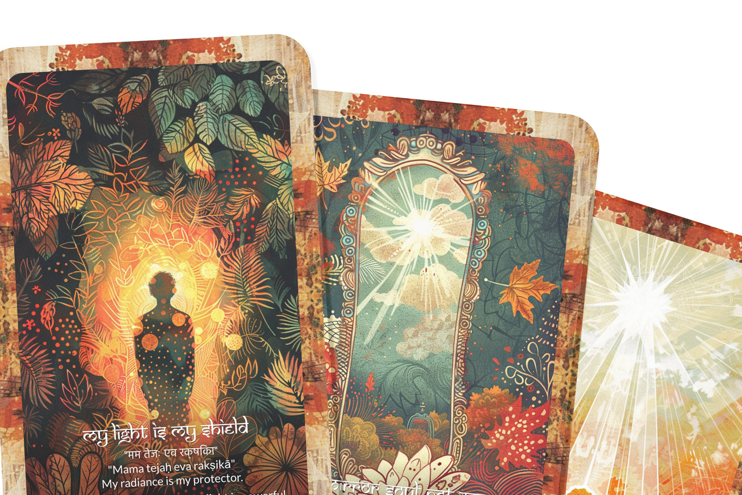 Mirror Shield Mantra – A Psychic Protection Oracle Deck – 22 Oracle Cards – Reflect, Deflect, Empower