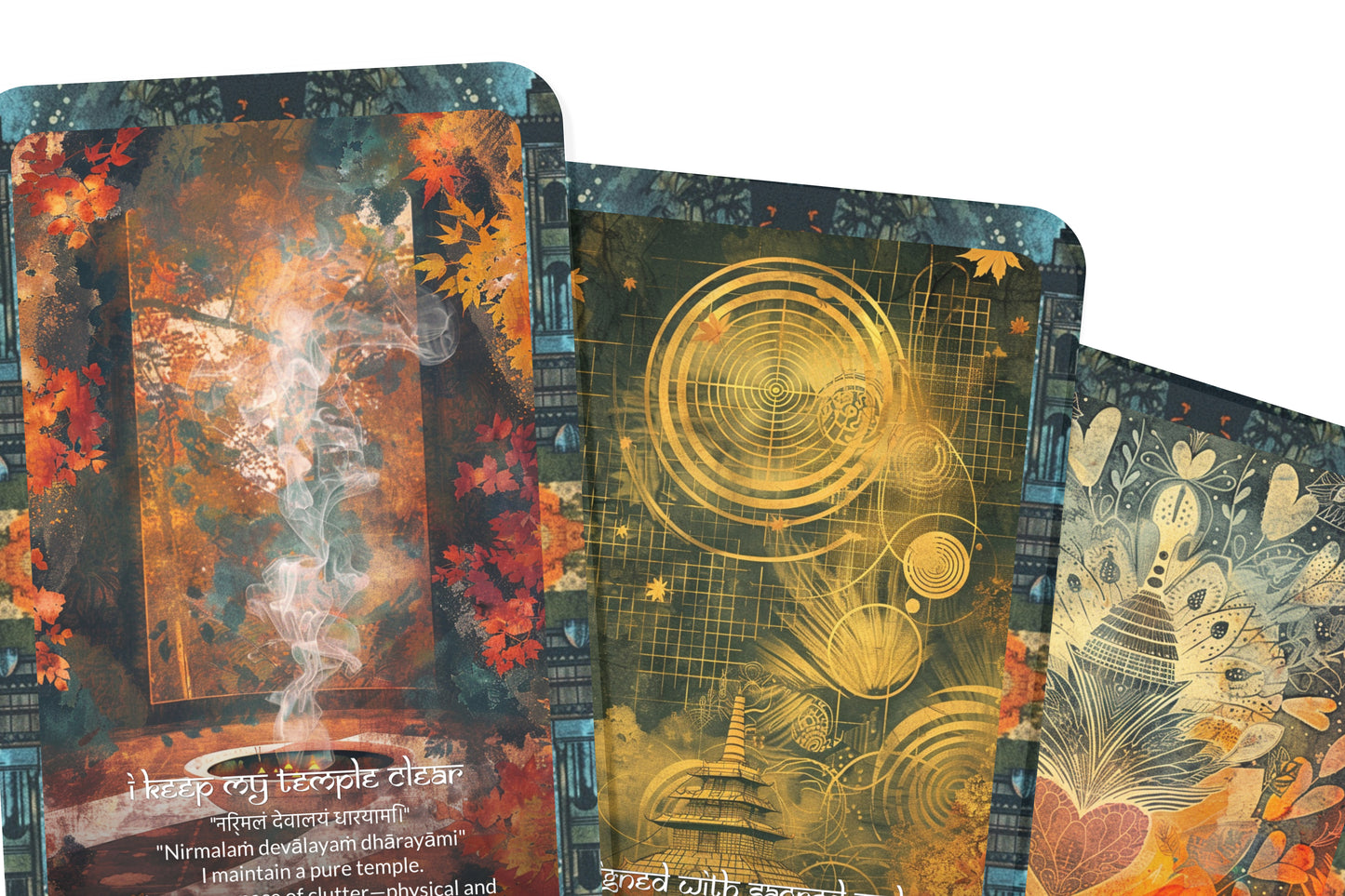 Temple Mantra – A Sacred Space Oracle Deck – 22 Oracle Cards – Dwelling in Divine Presence