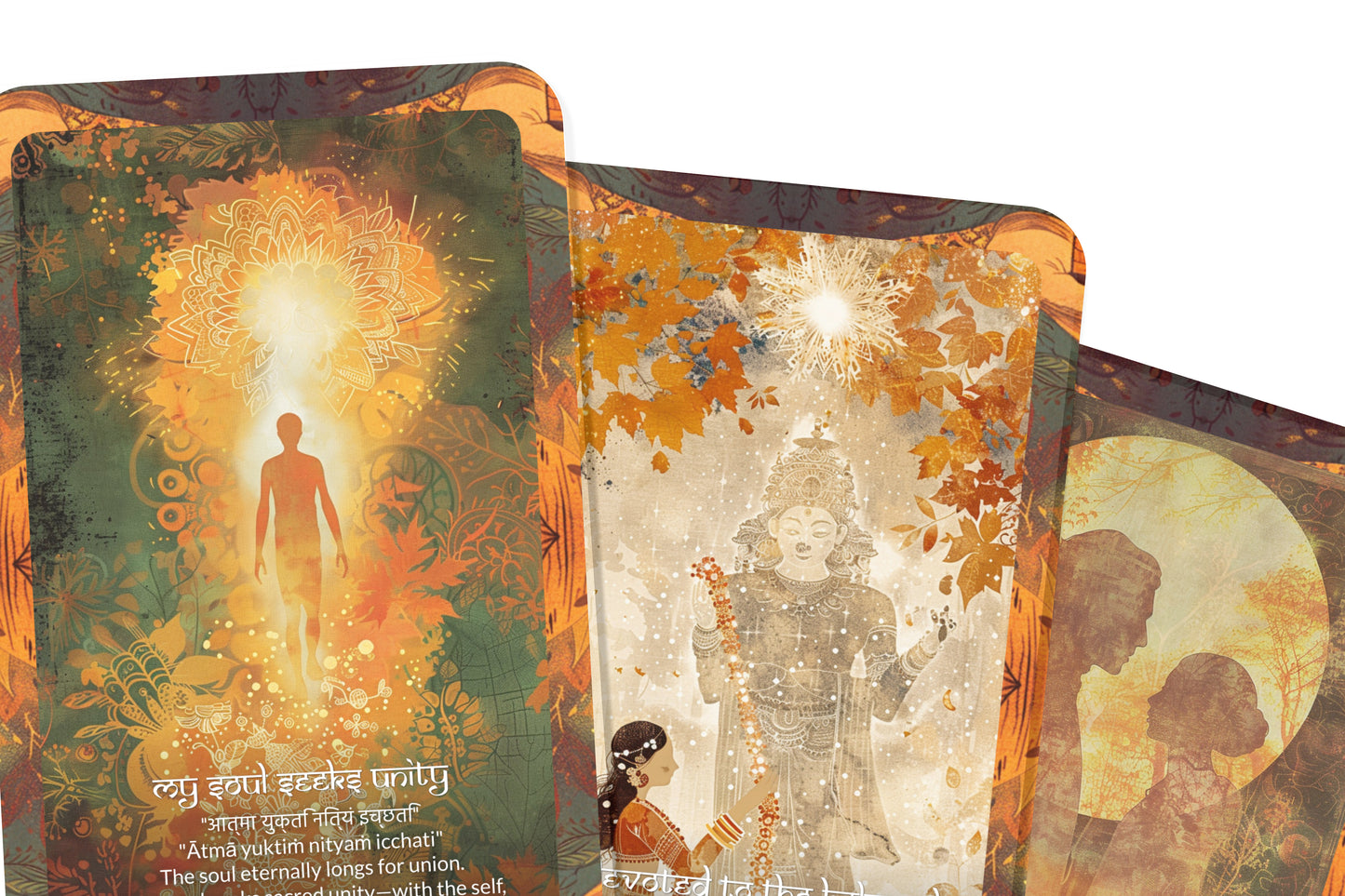 Sacred Union Mantra – A Divine Partnership Oracle Deck – 22 Oracle Cards – Merging Spirit and Love