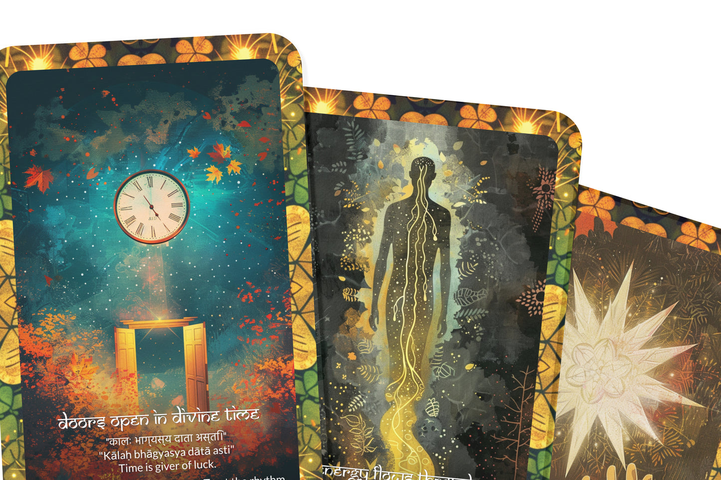 Luck Mantra – A Fortune Alignment Oracle Deck – 22 Oracle Cards – Synchronicities and Abundance