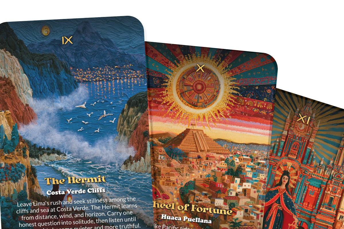 The Tarot of Lima – A Peruvian Heritage Tarot Deck – 22 Tarot Cards – Coastal Mysteries and Andean Ancestral Wisdom