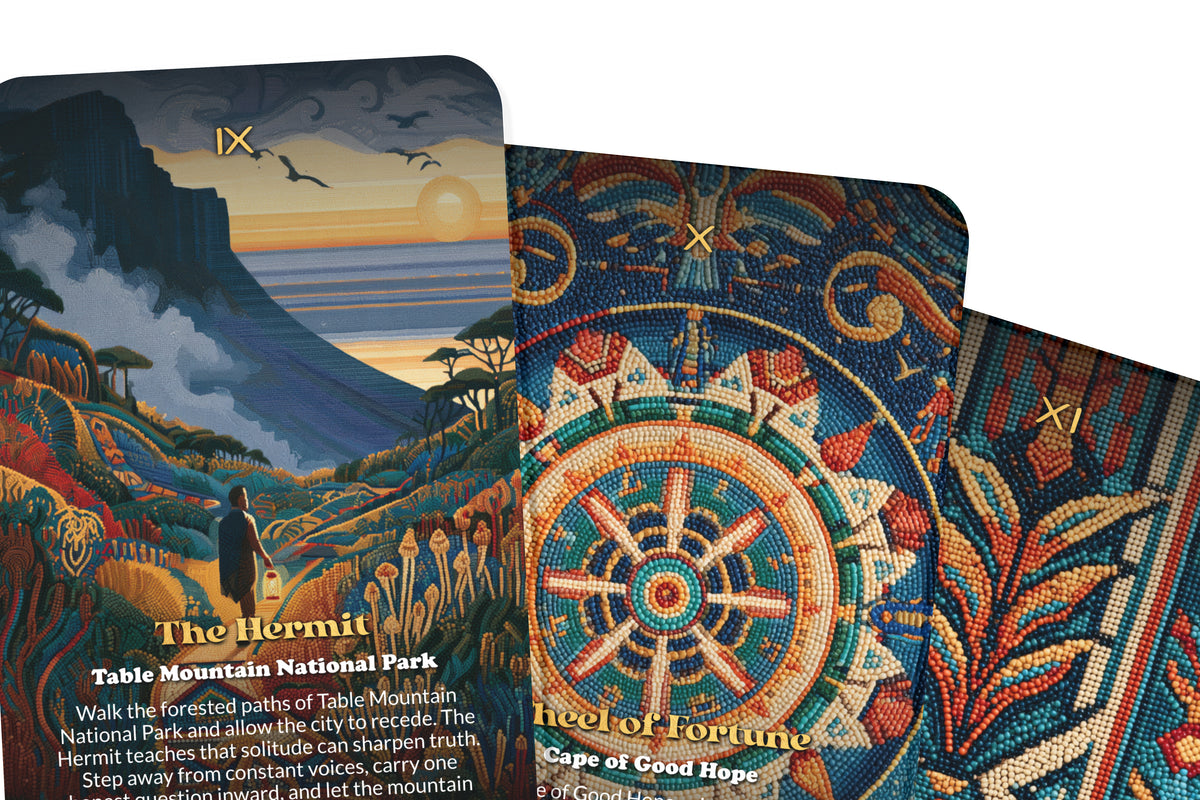 The Tarot of Cape Town – A Mountain and Ocean Tarot Deck – 22 Tarot Cards – Spirit of Table Mountain and the Sea