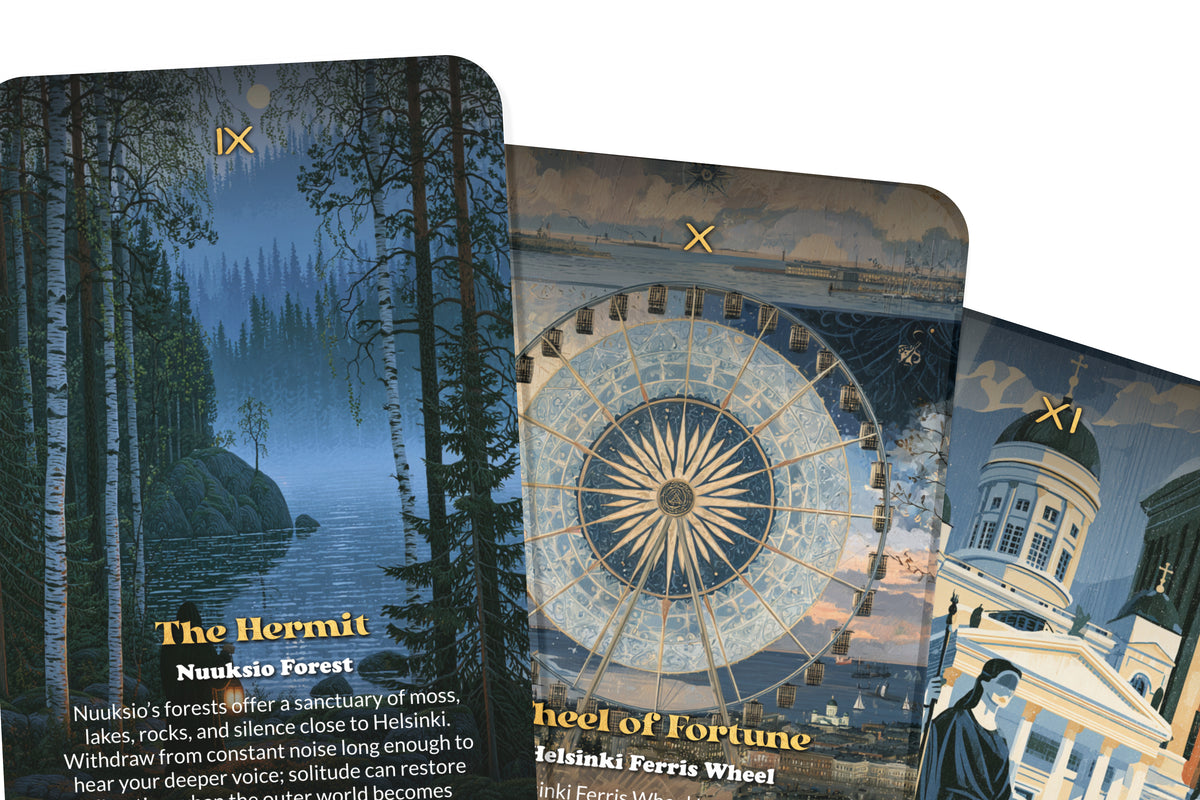 The Tarot of Helsinki – A Nordic Nature Tarot Deck – 22 Tarot Cards – Forests, Sea, and Finnish Mysticism