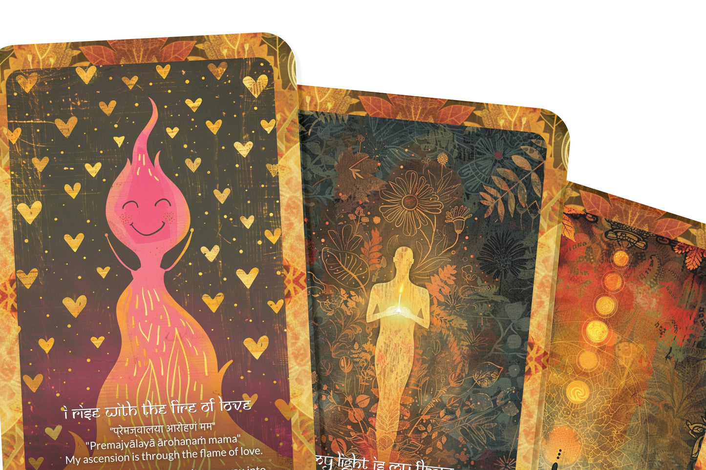 Ascension Flame Mantra – A Soul Light Oracle Deck – 22 Oracle Cards – Igniting the Fire of Awakening