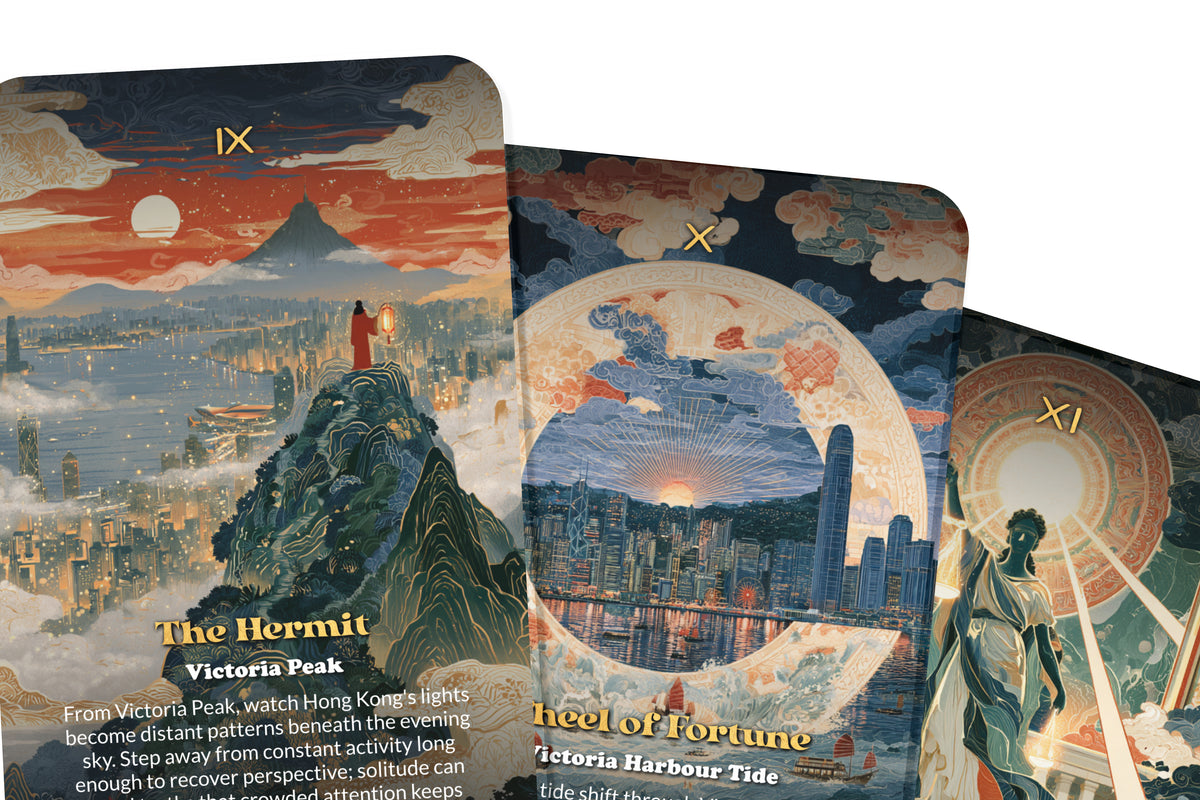 The Tarot of Hong Kong – A Dragon City Tarot Deck – 22 Tarot Cards – Eastern Wisdom and Harbour Energy