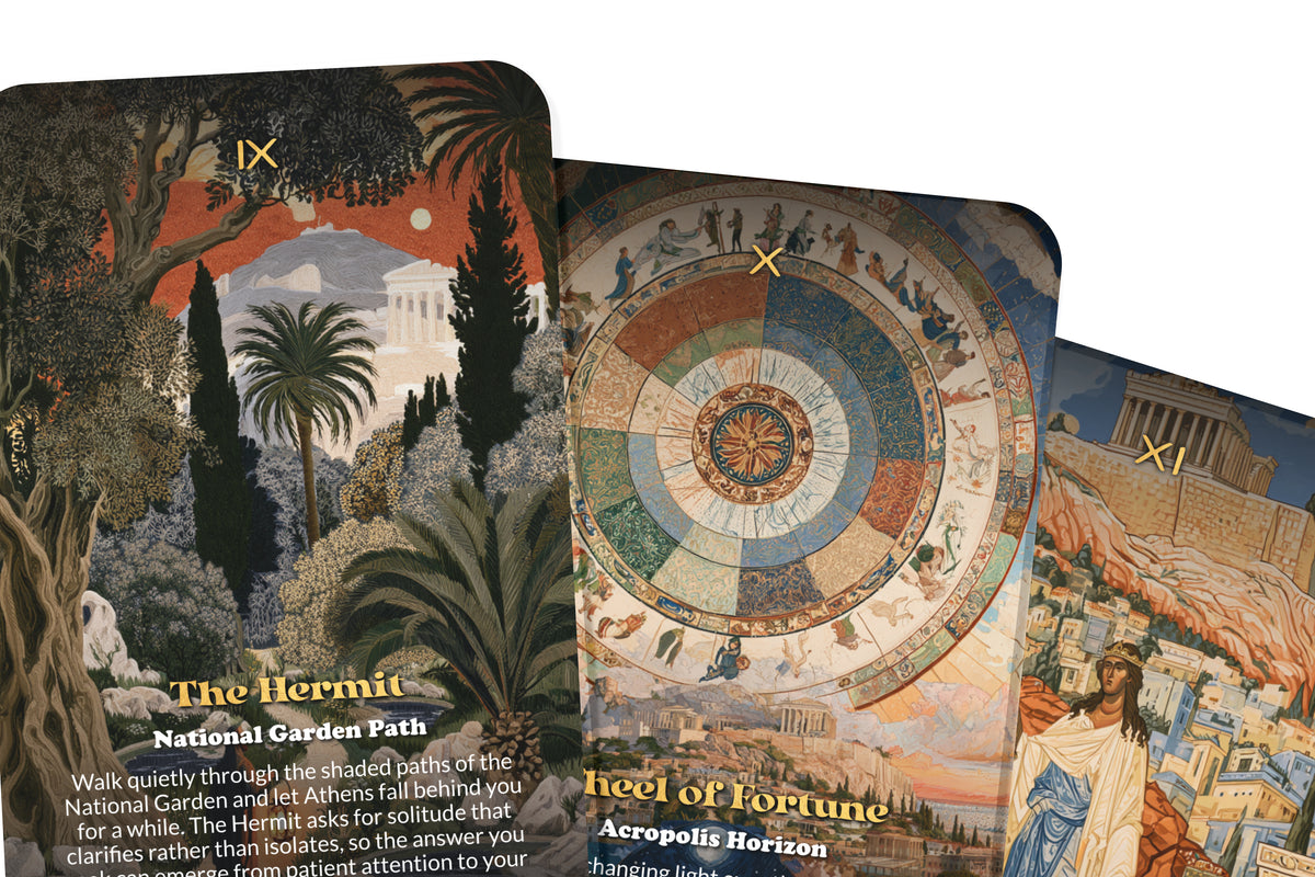The Tarot of Athens – An Ancient Greek Wisdom Tarot Deck – 22 Tarot Cards – Myths and Mysteries of the Acropolis
