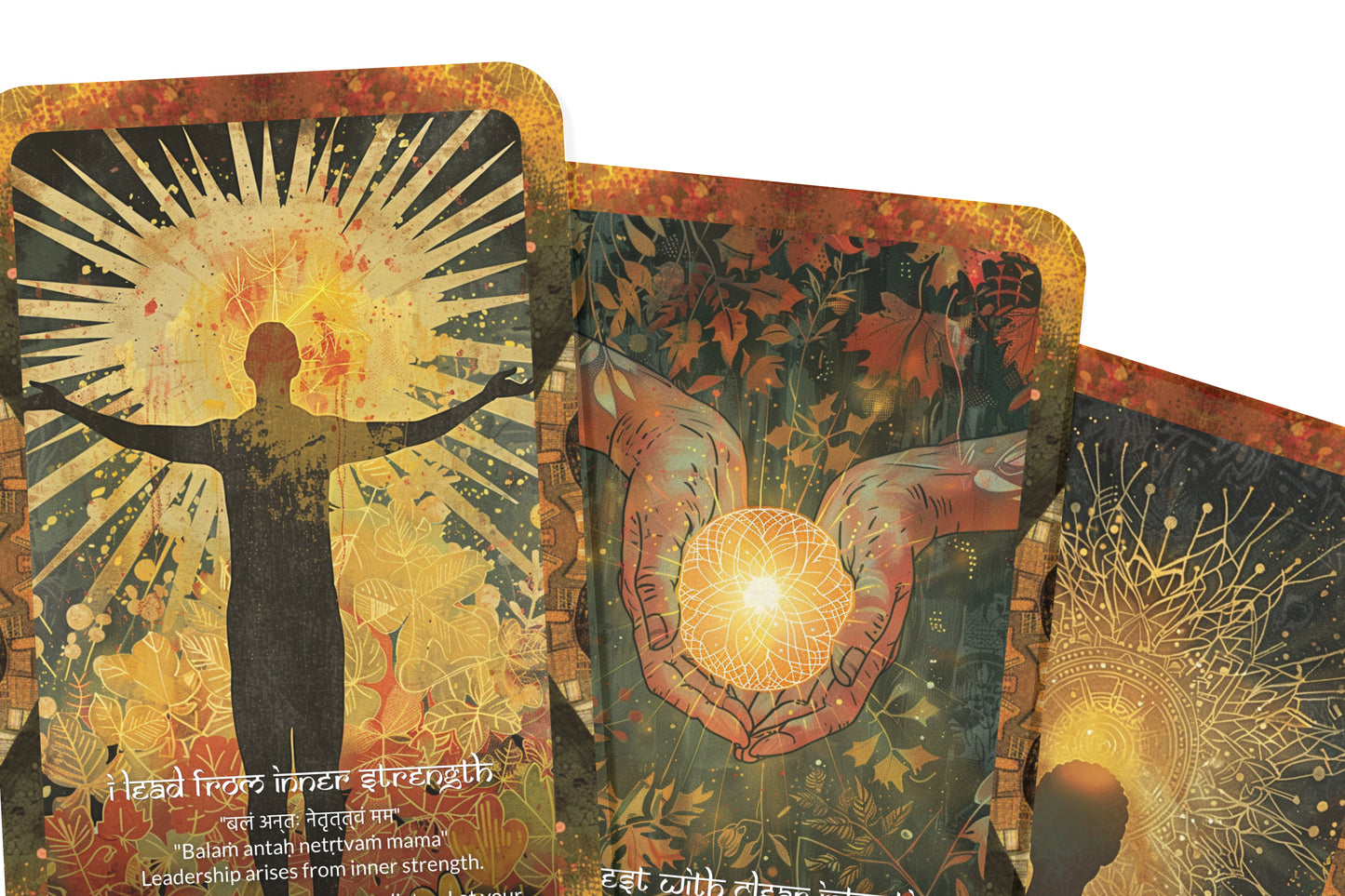 Solar Plexus Mantra – A Power Center Oracle Deck – 22 Oracle Cards – Radiate Confidence and Will