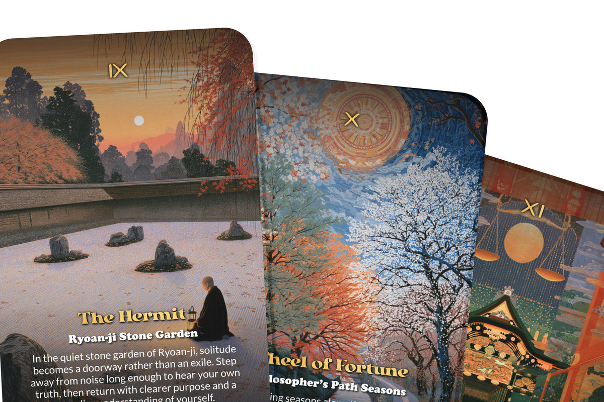 The Tarot of Kyoto – A Japanese Zen Tarot Deck – 22 Tarot Cards – Temples, Gardens, and Ancient Traditions
