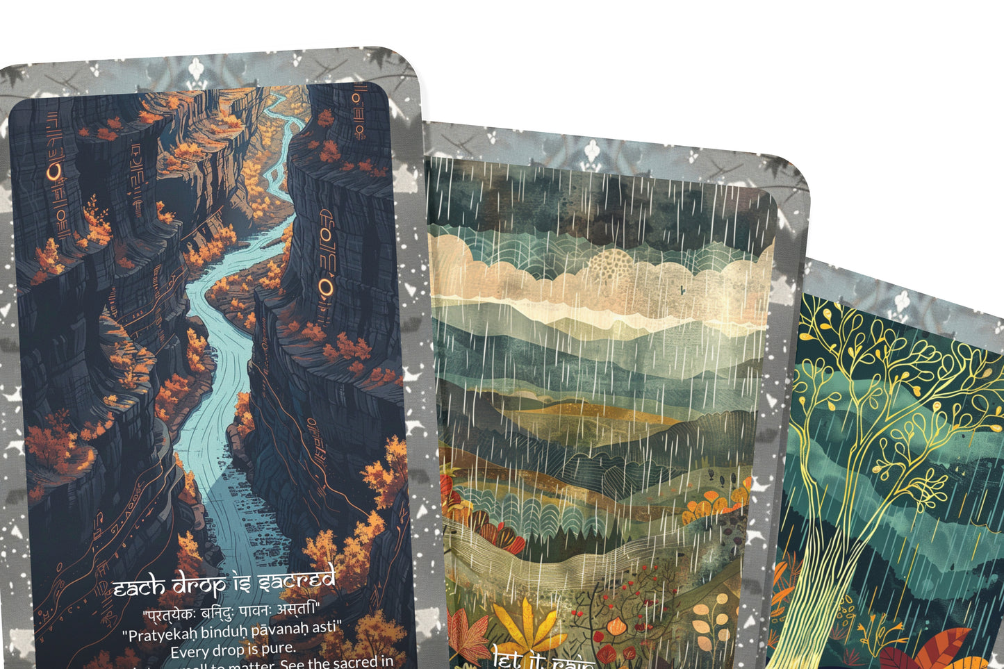 Rain Mantra – A Blessing Waters Oracle Deck – 22 Oracle Cards – Renewal Through Sacred Showers
