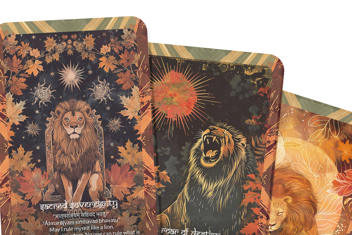 Lion Mantra – A Courage Oracle Deck – 22 Oracle Cards – Strength of the Heart Warrior