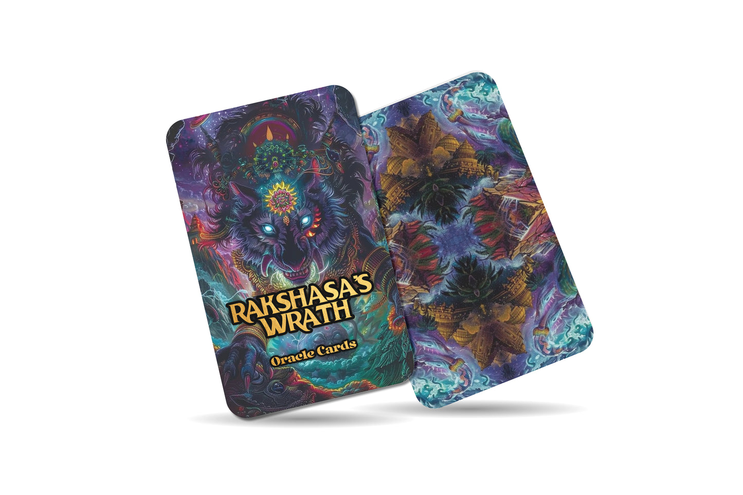 Rakshasa's Wrath Oracle: Harness the power of transformation with this 22-card deck, embracing change and inner strength to overcome life's challenges.