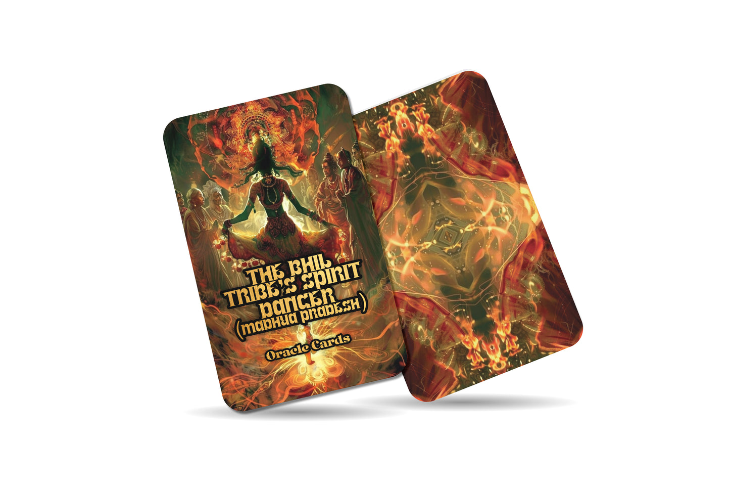 The Bhil Tribe’s Spirit Dancer Madhya Pradesh Oracle: Connect with the vibrant spirit of the Bhil tribe with this 22-card deck, inspiring creativity, self-expression, and cultural heritage.