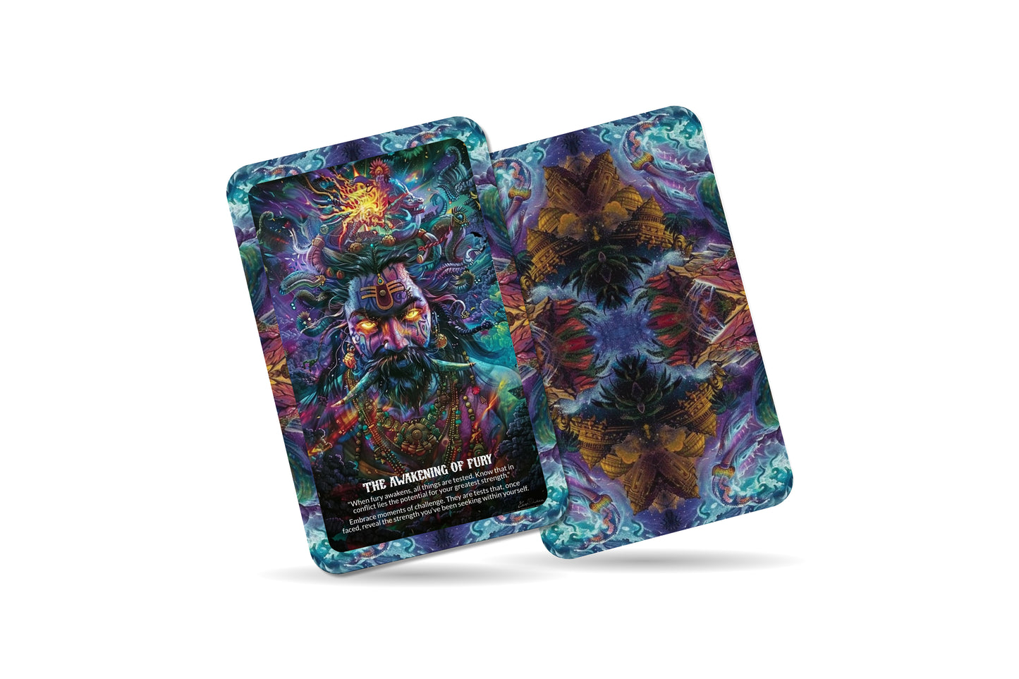 Rakshasa's Wrath Oracle: Harness the power of transformation with this 22-card deck, embracing change and inner strength to overcome life's challenges.
