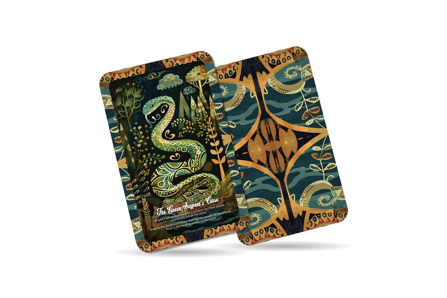 The Green Serpent - 22 Oracle Cards - Transform Through Renewal and Deep Wisdom